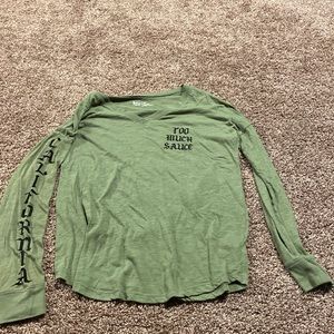 Size small green long sleeve flirtitude shirt